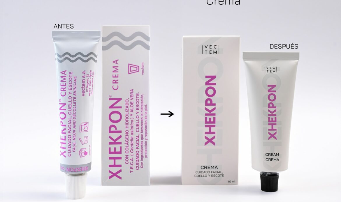 Xhekpon® crema, la icónica crema facial de Laboratorio Vectem, renueva su imagen con un packaging más elegante y sostenible